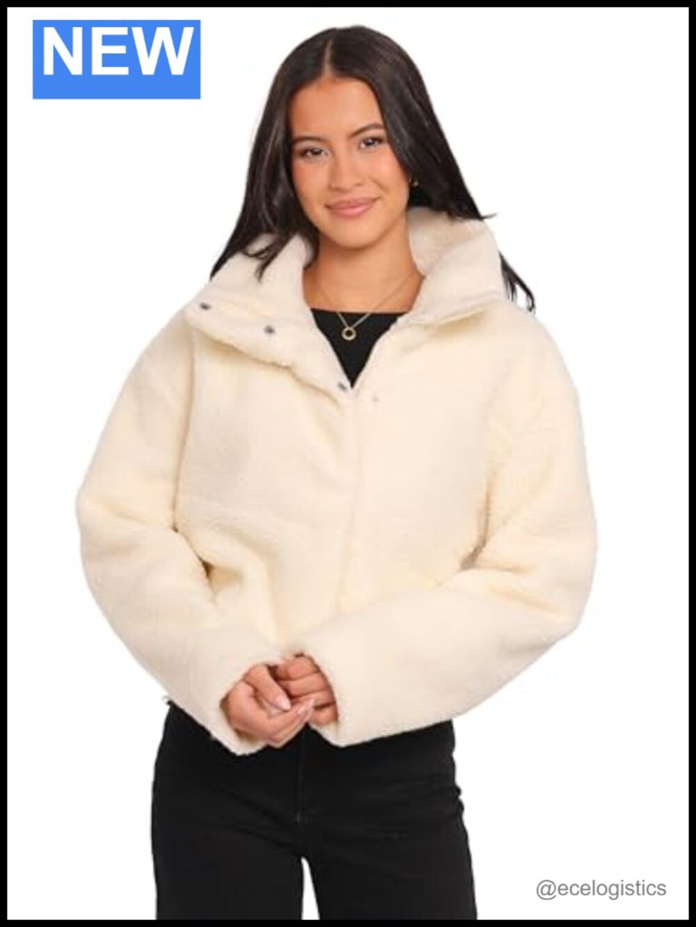 Women's Katerina Fleece Puffer Jacket, 100% Polyester, Button Front, Long
